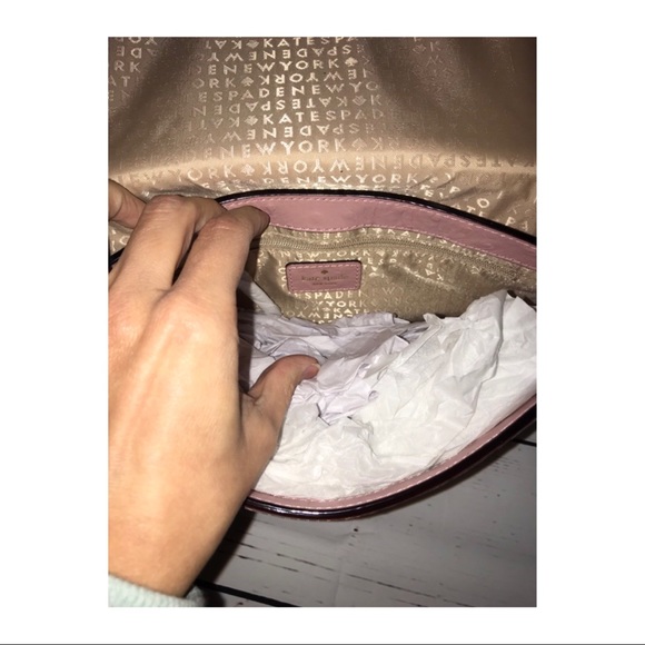 Kate Spade Joleen Charm City Ostrich Pink Bag - Picture 5 of 8